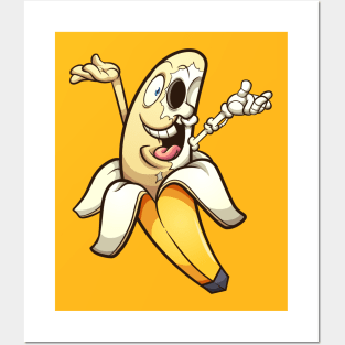 Skeleton banana Posters and Art